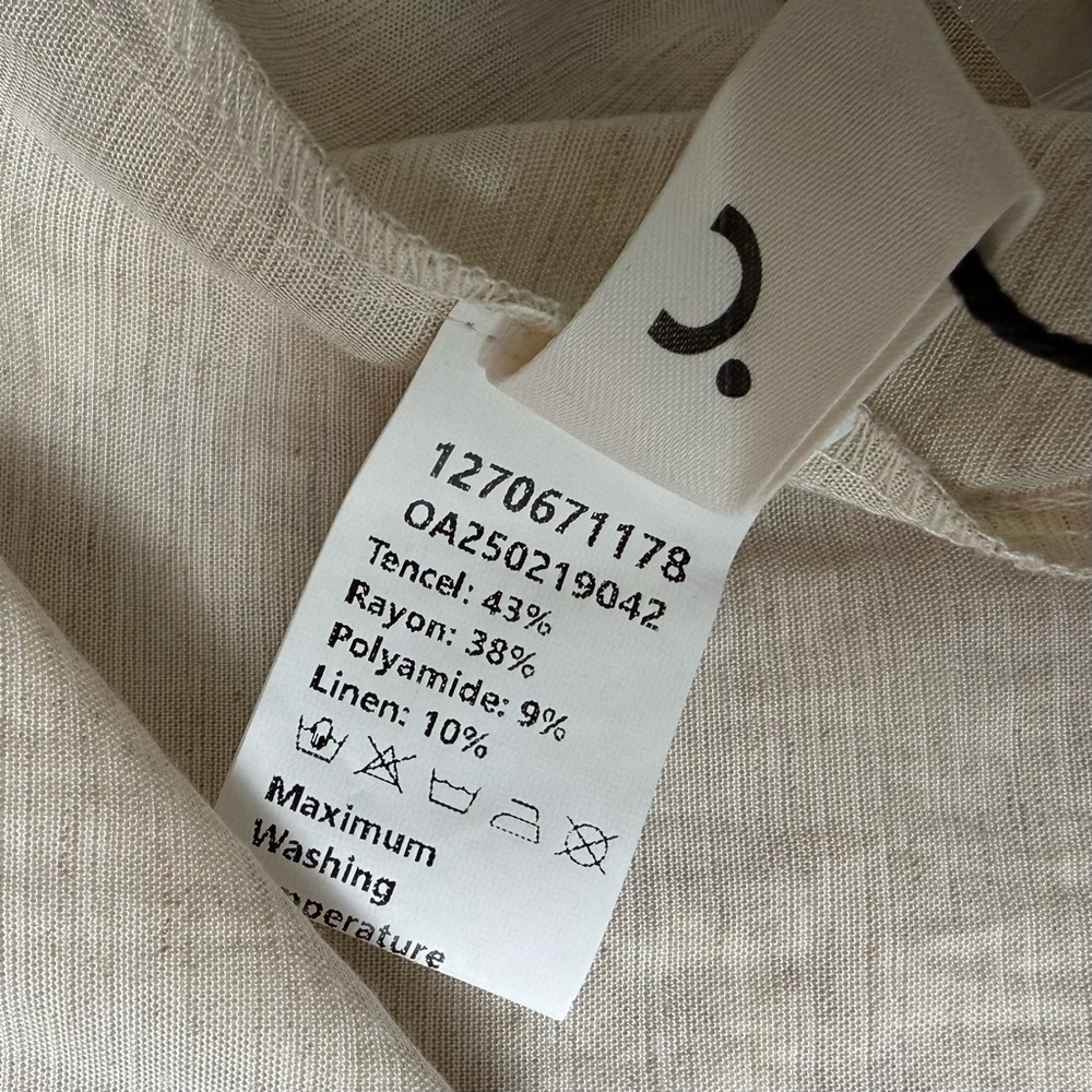 Commense Apricot Black Contrast Trim Button Front Maxi Dress XS NWT Beige - Picture 9 of 11